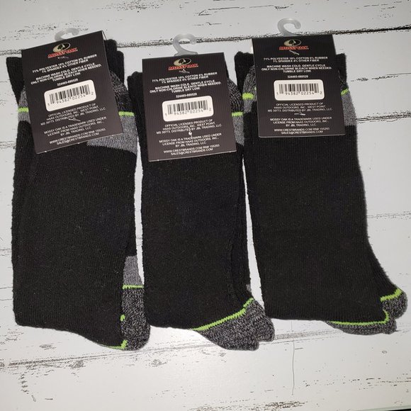 3 Pk Men's Mossy Oak Work Socks Moisture Wicking - Picture 11 of 13